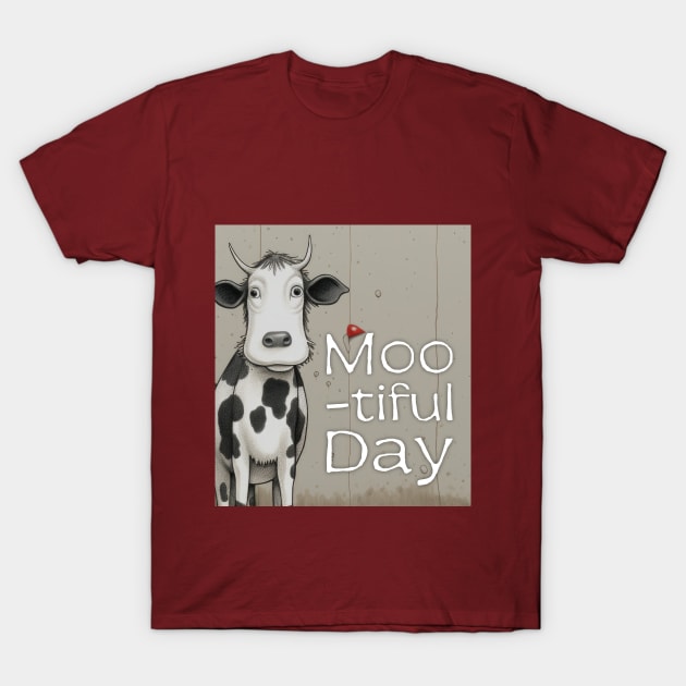 Cow Moo-tiful day T-Shirt by chapter2